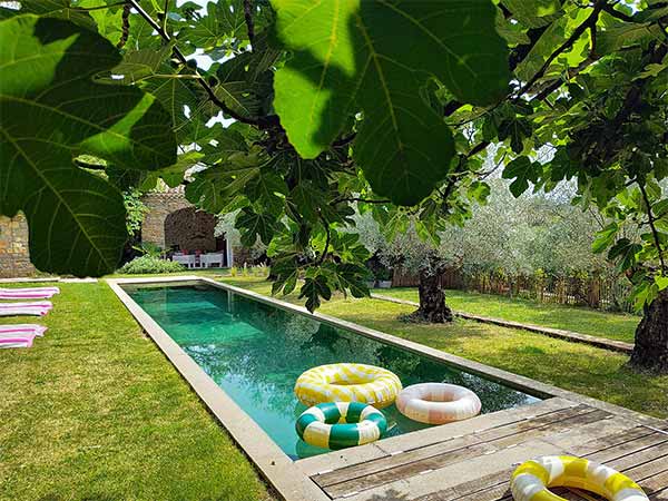 Pool view, deckchair